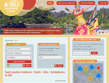 Tablet Screenshot of holidayhomesbali.com